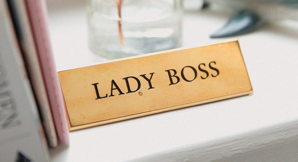 lady boss sign