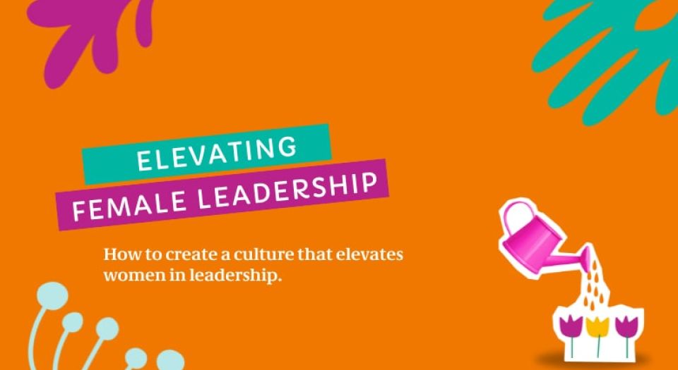 Elevating femal leadership blog graphic